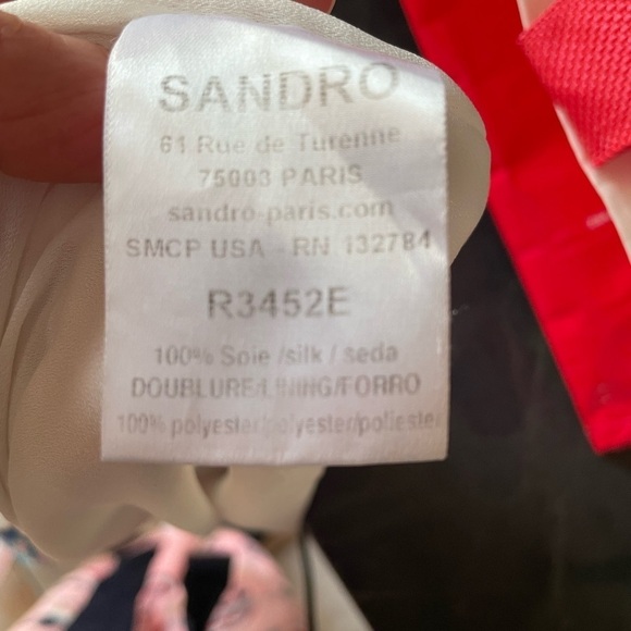 Sandro Dress Rebelle Silk Leopard Print Blue Pink - Picture 15 of 15